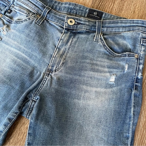 AG Adriano Goldschmied Legging Ankle Skinny Jeans Blue Destructed Distressed 28 - Picture 13 of 16